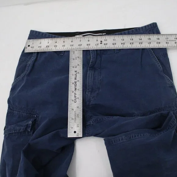 Stone Island Cargo Pants Men 30 Type SL Blue garment dyed trouser Cotton Pockets - Picture 6 of 15